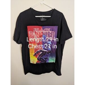 Marvel Avengers Black Panther Shirt Men's XL Graphic Print 100% Cotton